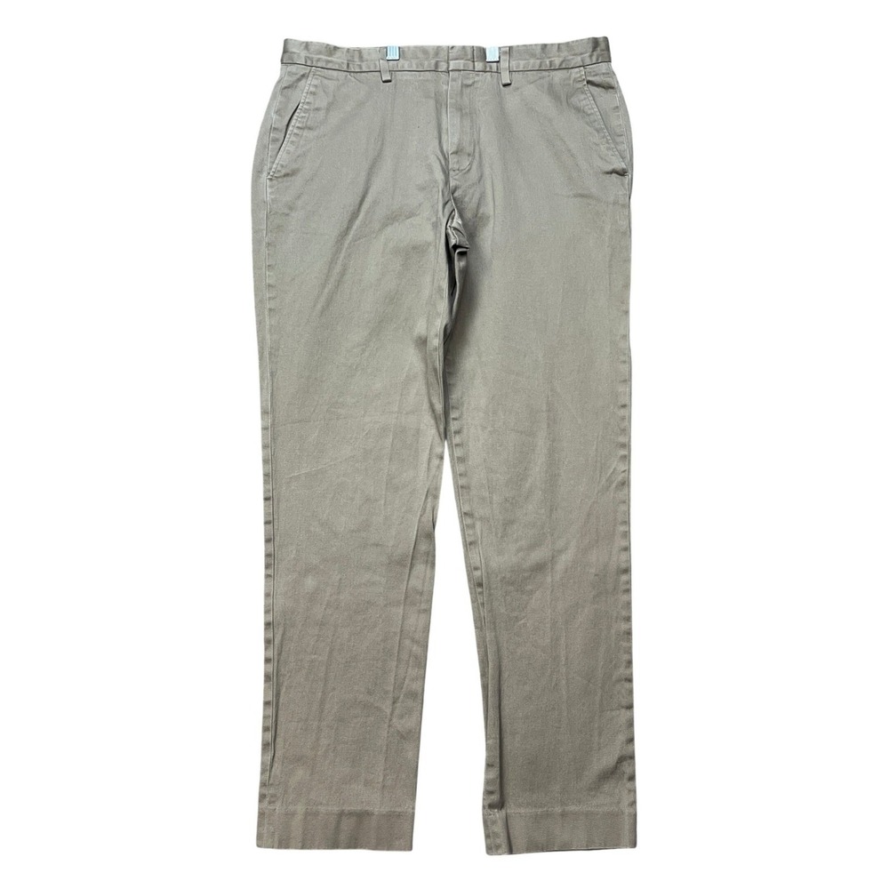 J.Crew Ludlow Chino Pants Mens 32x32 Khaki Tan Slim Fit Stretch Flat Front Twill